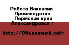 Работа Вакансии - Производство. Пермский край,Александровск г.